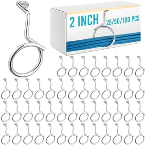 100 Pcs Bridle Rings, 2 Inch Low Voltage Wire Cable Rings Screw Mount for Wood Concrete Brick, 2 Loop for Cat 6 Cat 7 Network, Metal Build, Secure Wire Management Solution 100 Pcs Bridle Rings, 2 Inch Low Voltage Wire Cable Rings Screw Mount for Wood Concrete Brick, 2 Loop for Cat 6 Cat 7 Network, Metal Build, Secure Wire Management Solution