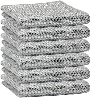 6-Piece Non-Scratch Metallic Dish Cloth Set 3-Layer Silver Wire Cleaning Cloths; Reusable; Suitable for Dishes, Pots, Kitchenware, Sinks, and Stovetops; Size: 7.8 x 7.8 Inches. 6-Piece Non-Scratch Metallic Dish Cloth Set 3-Layer Silver Wire Cleaning Cloths; Reusable; Suitable for Dishes, Pots, Kitchenware, Sinks, and Stovetops; Size: 7.8 x 7.8 Inches.