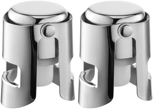 Champagne Stopper Made of stainless steel and food-grade silicone; leak-proof and freshness-preserving; suitable for Champagne, Cava, Prosecco, and various sparkling wines (Silver, 2-pack) Champagne Stopper Made of stainless steel and food-grade silicone; leak-proof and freshness-preserving; suitable for Champagne, Cava, Prosecco, and various sparkling wines (Silver, 2-pack)