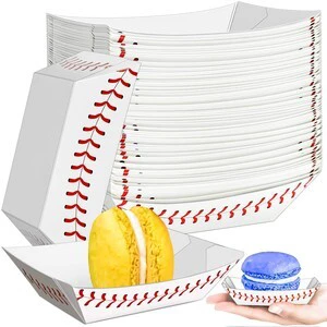 100Pack 1/4Lb Paper Food Boat Trays,Mini Baseball Birthday Decoration Baseball Party Favors,0.25Lb Small Tiny Disposable Paper Food Serving Trays Boats for Snack Fries Dessert Popcorn Nacho 100Pack 1/4Lb Paper Food Boat Trays,Mini Baseball Birthday Decoration Baseball Party Favors,0.25Lb Small Tiny Disposable Paper Food Serving Trays Boats for Snack Fries Dessert Popcorn Nacho