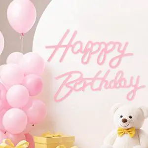 Pink Happy Birthday Sign, Felt Happy Birthday Sign for Arch Backdrop, Happy Birthday Backdrop Sign, Balloon Backdrop Decorations Wall Decor for Baby Girl Boy Women Birthday Party Baby Shower Pink Happy Birthday Sign, Felt Happy Birthday Sign for Arch Backdrop, Happy Birthday Backdrop Sign, Balloon Backdrop Decorations Wall Decor for Baby Girl Boy Women Birthday Party Baby Shower