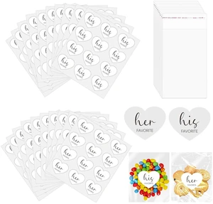 230 Set His Her Favorite Stickers with 4x6in Self Sealing Bags | His Favorite Her Favorite Wedding Welcome Bag Set for Engagement Bridal Shower Wedding Guest Treat Candy Cookie Packaging 230 Set His Her Favorite Stickers with 4x6in Self Sealing Bags | His Favorite Her Favorite Wedding Welcome Bag Set for Engagement Bridal Shower Wedding Guest Treat Candy Cookie Packaging