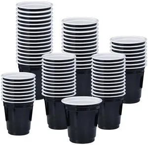 100 Pack 2 Oz Plastic Shot Cups Disposable Shot Glasses Black Shot Cups for Party Wedding Wine Beer Shooting Games Mini Shot Cups 100 Pack 2 Oz Plastic Shot Cups Disposable Shot Glasses Black Shot Cups for Party Wedding Wine Beer Shooting Games Mini Shot Cups