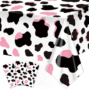 3 Pack Pink Cow Print Tablecloth - Cow Birthday Party Table Cloth Cow Print Table Cover for Disco Pink Cowgirl Birthday Decorations Supplies, 108 x 54 Inch 3 Pack Pink Cow Print Tablecloth - Cow Birthday Party Table Cloth Cow Print Table Cover for Disco Pink Cowgirl Birthday Decorations Supplies, 108 x 54 Inch
