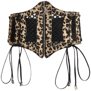 Lace-up Cinch Belt Leopard Wide Elastic Corset Tie Waspie Belts Renaissance Palace Mesh Tops Fit Crop Gothic Waist Bodyshaper Lace-up Cinch Belt Leopard Wide Elastic Corset Tie Waspie Belts Renaissance Palace Mesh Tops Fit Crop Gothic Waist Bodyshaper