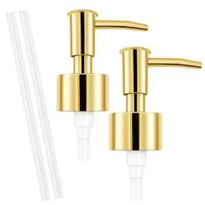 2Pack Gold Soap Dispenser Pump Replacement Diameter 28/400 Neck Size | Soap Pump for Lotion & Regular Glass Bottles - Soap Pump Dispenser Top Replacement for Soap Dispenser Pump 2Pack Gold Soap Dispenser Pump Replacement Diameter 28/400 Neck Size | Soap Pump for Lotion & Regular Glass Bottles - Soap Pump Dispenser Top Replacement for Soap Dispenser Pump