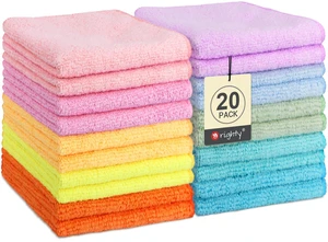 Wash Cloths, Face Towels 12x12 Inch 20 Pack | Soft Quick-drying Washcloths, Multi-Purpose Microfiber Face Cloths for Bathroom, Gym, Spa, Hotel, Travel, Multicolor Wash Cloths, Face Towels 12x12 Inch 20 Pack | Soft Quick-drying Washcloths, Multi-Purpose Microfiber Face Cloths for Bathroom, Gym, Spa, Hotel, Travel, Multicolor