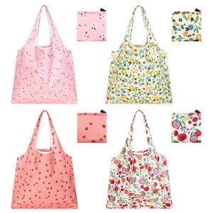4 Pcs Reusable Grocery Bags, Foldable Shopping Bags Heavy Duty, Large Nano Bag Cute Tote Bag for Daily Shopping, Waterproof and Machine Washable (Flowers) 4 Pcs Reusable Grocery Bags, Foldable Shopping Bags Heavy Duty, Large Nano Bag Cute Tote Bag for Daily Shopping, Waterproof and Machine Washable (Flowers)