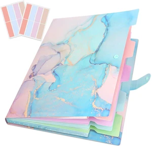 Expanding File Folder, Aesthetic Folders for School, Accordion File Organizer, Aesthetic Folder with Labels,5 Pockets Important Document Folders for School Office Home(Cyan Gold) Expanding File Folder, Aesthetic Folders for School, Accordion File Organizer, Aesthetic Folder with Labels,5 Pockets Important Document Folders for School Office Home(Cyan Gold)