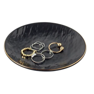Ceramic Jewelry Tray Ring Dish, Ring Holder for Jewelry Key Tray for Home Decor, Birthday, Christmas Gifts for Women, Girls (Black) Ceramic Jewelry Tray Ring Dish, Ring Holder for Jewelry Key Tray for Home Decor, Birthday, Christmas Gifts for Women, Girls (Black)
