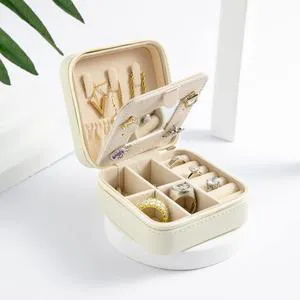 Travel jewelry case Travel jewelry box Travel Jewelry Organizer Small Jewelry Organizer Box Gift for Girls Women with Mirror(White) Travel jewelry case Travel jewelry box Travel Jewelry Organizer Small Jewelry Organizer Box Gift for Girls Women with Mirror(White)