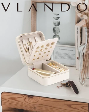 Bridesmaid Proposal Gifts - Travel Jewelry Case, Small Travel Jewelry Organizer Box for Girls Women - White Bridesmaid Proposal Gifts - Travel Jewelry Case, Small Travel Jewelry Organizer Box for Girls Women - White