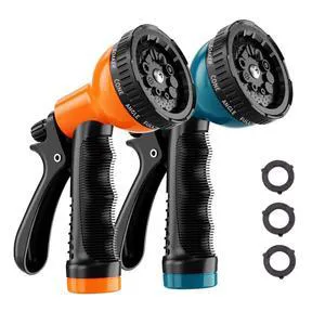 Garden Hose Nozzle Sprayer: 2 Pack 10 Watering Patterns Spray Nozzles Heavy Duty Hose Head Hose Attachment Garden Hose Nozzle Sprayer: 2 Pack 10 Watering Patterns Spray Nozzles Heavy Duty Hose Head Hose Attachment