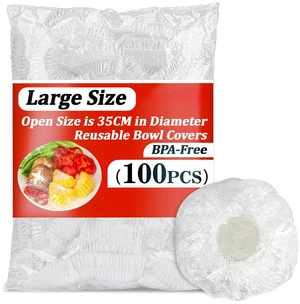 100 Bowl Covers Bread Proofing - Extra Large Plastic Wrap for Food | Stretch Elastic Food Covers for Outside, Reusable Shower Caps for Sourdough Bread Starter Basket, Baking Essential Supplies 100 Bowl Covers Bread Proofing - Extra Large Plastic Wrap for Food | Stretch Elastic Food Covers for Outside, Reusable Shower Caps for Sourdough Bread Starter Basket, Baking Essential Supplies