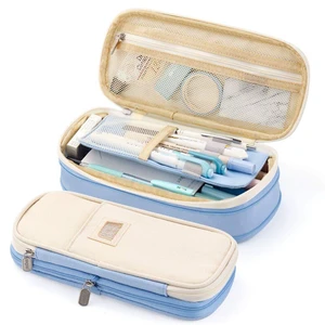 Big Capacity Pencil Pen Case Office College School Large Storage High Capacity Bag Pouch Holder Box Organizer Light Blue Big Capacity Pencil Pen Case Office College School Large Storage High Capacity Bag Pouch Holder Box Organizer Light Blue