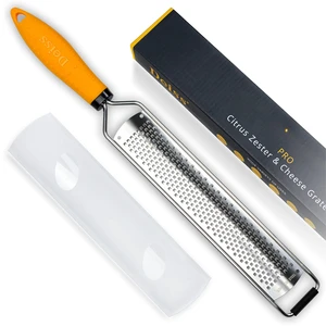 PRO Lemon Zester & Heavy Duty Grater - Parmesan, Garlic, Nutmeg, Chocolate, Fruits, Vegetables, Ginger & Cheese Shredder PRO Lemon Zester & Heavy Duty Grater - Parmesan, Garlic, Nutmeg, Chocolate, Fruits, Vegetables, Ginger & Cheese Shredder