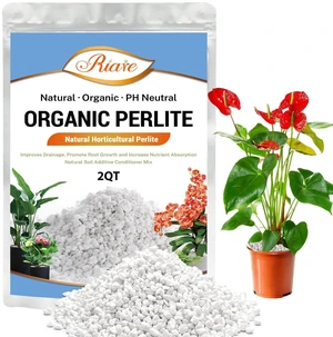 Organic Perlite for Plants, Horticultural Perlite Soil Amendment | Drainage & Aeration, Coarse Perlite Potting Mix for Succulents, Cacti, Orchids, Hydroponics, Propagation & Carnivorous Organic Perlite for Plants, Horticultural Perlite Soil Amendment | Drainage & Aeration, Coarse Perlite Potting Mix for Succulents, Cacti, Orchids, Hydroponics, Propagation & Carnivorous