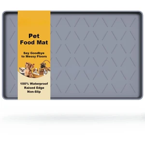 Extra Thick Dog Food Mat Waterproof with Raised Edge 19" x 12" | Silicone Multipurpose Mat, Under Sink Cabinet Protector for Kitchen, Bathroom, Shelf, Pet Feeding, Boot & Plant Trays Extra Thick Dog Food Mat Waterproof with Raised Edge 19" x 12" | Silicone Multipurpose Mat, Under Sink Cabinet Protector for Kitchen, Bathroom, Shelf, Pet Feeding, Boot & Plant Trays