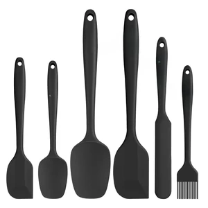 6 Pieces Silicone Spatula Set with Silicone Brush,Mixing-Black | Food-Grade Material,Heat Resistant Up to 600°F,Dishwasher Safe,BPA-Free 6 Pieces Silicone Spatula Set with Silicone Brush,Mixing-Black | Food-Grade Material,Heat Resistant Up to 600°F,Dishwasher Safe,BPA-Free