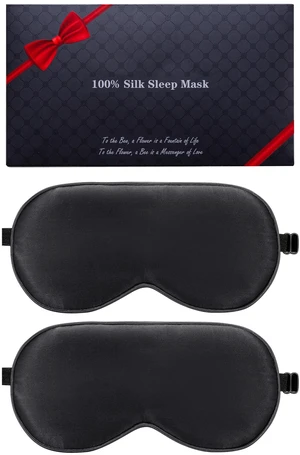 100% Mulberry Silk Sleep Mask, Blackout Eye Masks(Black & Black) | Natural Pure Silk Eye Shade, Real Silk Eye Cover for Sleeping, with Adjustable Strap, Reduces Puffy Eyes, Traveling Gifts 100% Mulberry Silk Sleep Mask, Blackout Eye Masks(Black & Black) | Natural Pure Silk Eye Shade, Real Silk Eye Cover for Sleeping, with Adjustable Strap, Reduces Puffy Eyes, Traveling Gifts