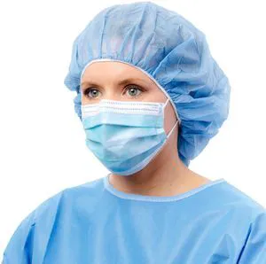 ASTM F2100 Level 3 Procedure Mask with Anti-Fog Foam | Medical Face Masks | Fluid-Resistant | Nose Wire | Ear Loops | Mediterranean Blue | Box of 50 ASTM F2100 Level 3 Procedure Mask with Anti-Fog Foam | Medical Face Masks | Fluid-Resistant | Nose Wire | Ear Loops | Mediterranean Blue | Box of 50