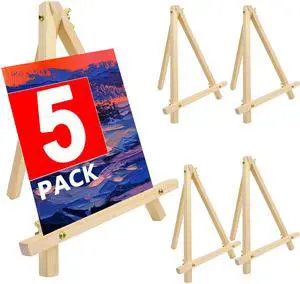 5 Pack 9" Wood Easels, Tabletop Tripod Stand for Painting Party & Crafts | Wood tripod art easels for painting, crafts, sign & photo display; portable mini tabletop stand for party, classroom 5 Pack 9" Wood Easels, Tabletop Tripod Stand for Painting Party & Crafts | Wood tripod art easels for painting, crafts, sign & photo display; portable mini tabletop stand for party, classroom