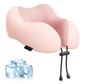Travel Pillow for Airplane Memory Foam Neck Pillow, Soft & Support Travel Pillow for Travelling, Sleeping Rest, Car, Train and Home Use (Pink) Travel Pillow for Airplane Memory Foam Neck Pillow, Soft & Support Travel Pillow for Travelling, Sleeping Rest, Car, Train and Home Use (Pink)