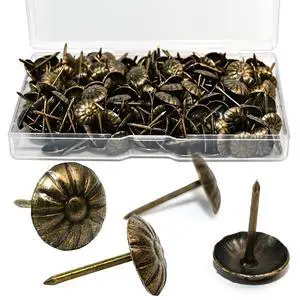 200PCS Antique Upholstery Tacks Decorative Furniture Nails (Boxed) | Heavy duty thumb tacks perfect for sofa chair bed decoration and daily picture hanging home upholstery repair use 200PCS Antique Upholstery Tacks Decorative Furniture Nails (Boxed) | Heavy duty thumb tacks perfect for sofa chair bed decoration and daily picture hanging home upholstery repair use