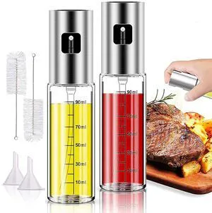 2 Pack Oil Sprayer for Cooking, Olive Oil Sprayer Mister for Air Fryer Kitchen Glass Bottle Versatile Spray Oil Dispenser Refillable Vinegar Spritzer for BBQ Salad Baking Roasting Grilling 2 Pack Oil Sprayer for Cooking, Olive Oil Sprayer Mister for Air Fryer Kitchen Glass Bottle Versatile Spray Oil Dispenser Refillable Vinegar Spritzer for BBQ Salad Baking Roasting Grilling