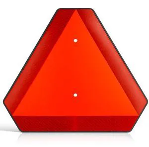 Slow Moving Vehicle Safety Sign,Slow Moving Vehicle Triangle Sign,Plastic 14"x16" Engineering Grade Reflective for Golf Cart (Plastic) Slow Moving Vehicle Safety Sign,Slow Moving Vehicle Triangle Sign,Plastic 14"x16" Engineering Grade Reflective for Golf Cart (Plastic)