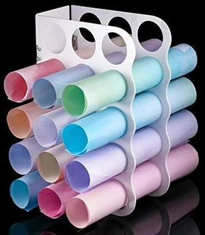 Vinyl Storage Rack Acrylic 15 Holes Vinyl Roll Holder Craft Paper Storage Organizer Aperture 2 Inch Multiple Display Stand for Craft Room Home Office School, 12 x 7.8 Inch(White) Vinyl Storage Rack Acrylic 15 Holes Vinyl Roll Holder Craft Paper Storage Organizer Aperture 2 Inch Multiple Display Stand for Craft Room Home Office School, 12 x 7.8 Inch(White)