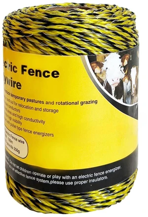 Upgraded Electric Fence Polywire 330 Feet100 Meter6 Stainless Steel Strands for Reliable Conductivity and Rust ResistancePortable Electric Fence Rope Upgraded Electric Fence Polywire 330 Feet100 Meter6 Stainless Steel Strands for Reliable Conductivity and Rust ResistancePortable Electric Fence Rope