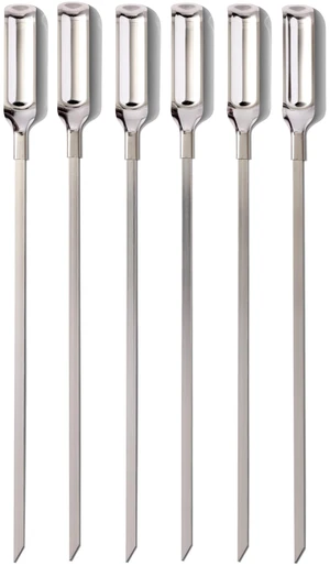 Outdoor Grilling Skewers | Sturdy Stainless Steel, Angled Handles, Compact Nesting Storage, Ideal for Kebabs and Grilling Vegetables Outdoor Grilling Skewers | Sturdy Stainless Steel, Angled Handles, Compact Nesting Storage, Ideal for Kebabs and Grilling Vegetables