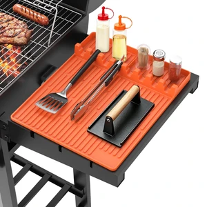 Silicone Grill Mat for Blackstone Griddle Accessories, 8-Slot Tool Mat | Heat Resistant Spatula Rest with Drip Pad, Protects Side Shelves for BBQ Griddles, Outdoor Kitchens, Gifts for Men Silicone Grill Mat for Blackstone Griddle Accessories, 8-Slot Tool Mat | Heat Resistant Spatula Rest with Drip Pad, Protects Side Shelves for BBQ Griddles, Outdoor Kitchens, Gifts for Men