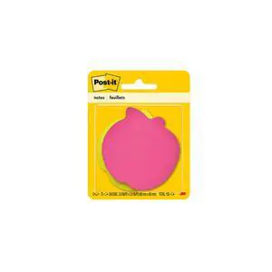 Post-it Notes, Apple Shape, Assorted Colors, 2.6x2.6 in, 2 Pads, 75 Sheets/Pad Post-it Notes, Apple Shape, Assorted Colors, 2.6x2.6 in, 2 Pads, 75 Sheets/Pad