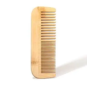 Pure Bamboo Dual-Head Comb Wide & Fine Teeth for Gentle Grooming & Scalp Care Pure Bamboo Dual-Head Comb Wide & Fine Teeth for Gentle Grooming & Scalp Care