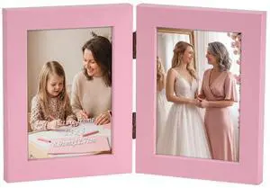 3.5x5 Double Picture Frame, 3.5 by 5 Hinged Folding Photo Frame for Tabletop Display, Pink 3.5x5 Double Picture Frame, 3.5 by 5 Hinged Folding Photo Frame for Tabletop Display, Pink