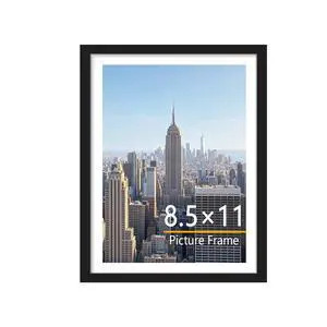 8.5x11 Picture Frame, Display Pictures 8.5 x 11 Without Mat, Wall Hanging Photo Frame, Black, 1 Pack 8.5x11 Picture Frame, Display Pictures 8.5 x 11 Without Mat, Wall Hanging Photo Frame, Black, 1 Pack
