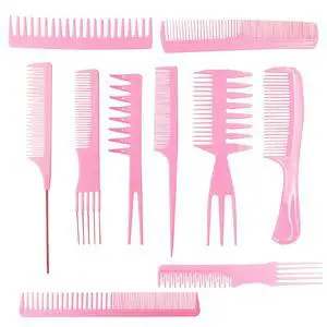 10 Pcs Professional Styling Comb Set - Coarse and Fine Toothed Pick Combs for Hairstyling 10 Pcs Professional Styling Comb Set - Coarse and Fine Toothed Pick Combs for Hairstyling