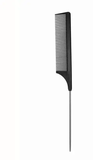 Hair Comb - a Professional Anti-static Carbon Fibre Metal-Pin Tail Comb,Heat Resistant Barber and Salon Rattail Combs with Non-skid Paddle Parting Combs,Fine Tooth in Black Hair Comb - a Professional Anti-static Carbon Fibre Metal-Pin Tail Comb,Heat Resistant Barber and Salon Rattail Combs with Non-skid Paddle Parting Combs,Fine Tooth in Black