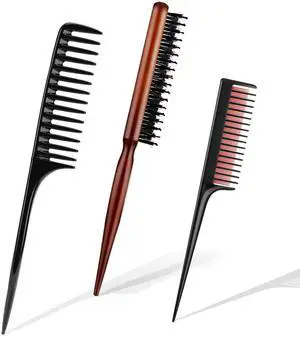 3 Pcs Hair Teasing Comb, Professional Teasing Combs for Women | for Volume Boost & Backcombing 3 Pcs Hair Teasing Comb, Professional Teasing Combs for Women | for Volume Boost & Backcombing