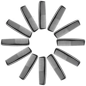 12 Pieces 5" Pocket Hair Combs for Men & Women | Travel-Friendly, Dual-Density Teeth For Short Hair, Beards, Mustaches & Sideburns, Black 12 Pieces 5" Pocket Hair Combs for Men & Women | Travel-Friendly, Dual-Density Teeth For Short Hair, Beards, Mustaches & Sideburns, Black