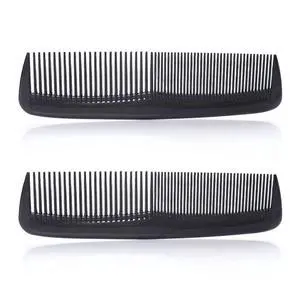 2 Pcs Pocket Plastic Hair Combs Fine and Standard Dressing Teeth Cut Hair Cutting Combs Black Styling Beard Combs for Women Men Hairdressing Salon Hair Care Tool 2 Pcs Pocket Plastic Hair Combs Fine and Standard Dressing Teeth Cut Hair Cutting Combs Black Styling Beard Combs for Women Men Hairdressing Salon Hair Care Tool