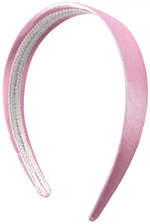 Headbands for Women & Girls - 1 Inch Satin Headband (Pink) | Classic Hard Hairband with Smooth Satin Finish - Simple Hair Accessory for Everyday Wear, School, Parties & Special Events Headbands for Women & Girls - 1 Inch Satin Headband (Pink) | Classic Hard Hairband with Smooth Satin Finish - Simple Hair Accessory for Everyday Wear, School, Parties & Special Events