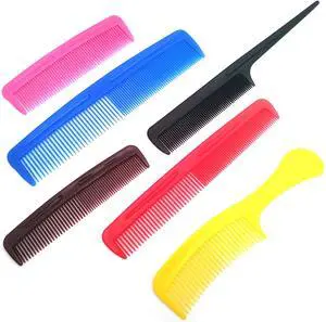 6-Piece Hair Comb Set for Men & Women, includes Wide and Fine Tooth, Rat Tail Combs Pack, Assorted Combs for Hair Styling and Hair Cutting Pocket Comb 6-Piece Hair Comb Set for Men & Women, includes Wide and Fine Tooth, Rat Tail Combs Pack, Assorted Combs for Hair Styling and Hair Cutting Pocket Comb