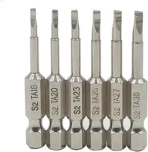 6 Pieces Magnetic Triangle Screwdriver Bits Set 1/4 inch Hexagonal 1.8 mm, 2.0 mm, 2.3 mm, 2.5 mm, 2.7 mm, 3.0 Triangle Bits 50mm Length 6 Pieces Magnetic Triangle Screwdriver Bits Set 1/4 inch Hexagonal 1.8 mm, 2.0 mm, 2.3 mm, 2.5 mm, 2.7 mm, 3.0 Triangle Bits 50mm Length