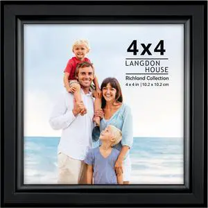 4x4 Black Picture Frame - Distinguished Edging for Classic Style | collection polystyrene photo frames for wall mount display, photo holders for home or office gallery. 4x4 Black Picture Frame - Distinguished Edging for Classic Style | collection polystyrene photo frames for wall mount display, photo holders for home or office gallery.