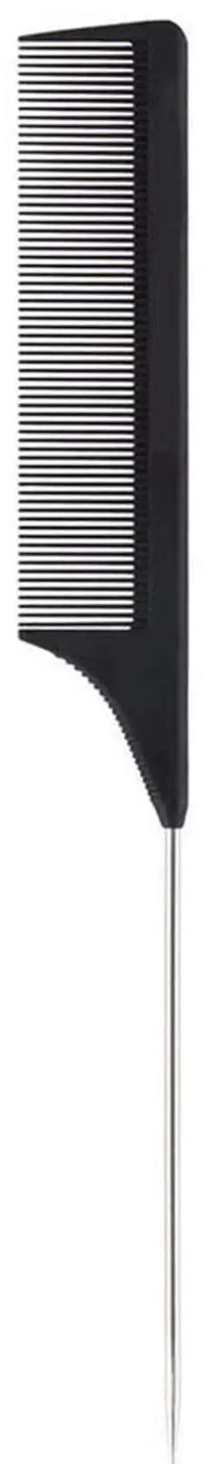 1 Pack Professional Carbon Steel Tail Combs Heat Resistant with Metal Pick, Anti Static Black Styling Tail Hair Comb Fine Teeth, Metal Pintail Teasing Comb Brush 1 Pack Professional Carbon Steel Tail Combs Heat Resistant with Metal Pick, Anti Static Black Styling Tail Hair Comb Fine Teeth, Metal Pintail Teasing Comb Brush