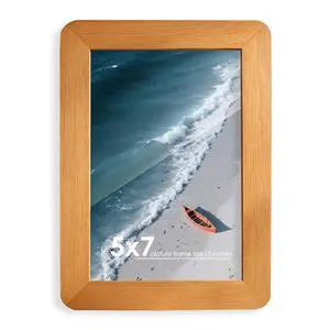 5x7 Solid Wood Picture Frame Fits 4x6 with Mat or 5x7 Without Mat Tabletop or Wall Display with Stand Vertical Horizontal Display Gallery Wall Frames for Art 5x7 Solid Wood Picture Frame Fits 4x6 with Mat or 5x7 Without Mat Tabletop or Wall Display with Stand Vertical Horizontal Display Gallery Wall Frames for Art