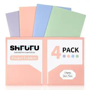 2 Pocket Plastic Folders, 4 Pack, Durable Letter Size File Folders with Business Card Slot, Heavy Duty Plastic Folders for School Office, (Assorted Colors) 2 Pocket Plastic Folders, 4 Pack, Durable Letter Size File Folders with Business Card Slot, Heavy Duty Plastic Folders for School Office, (Assorted Colors)